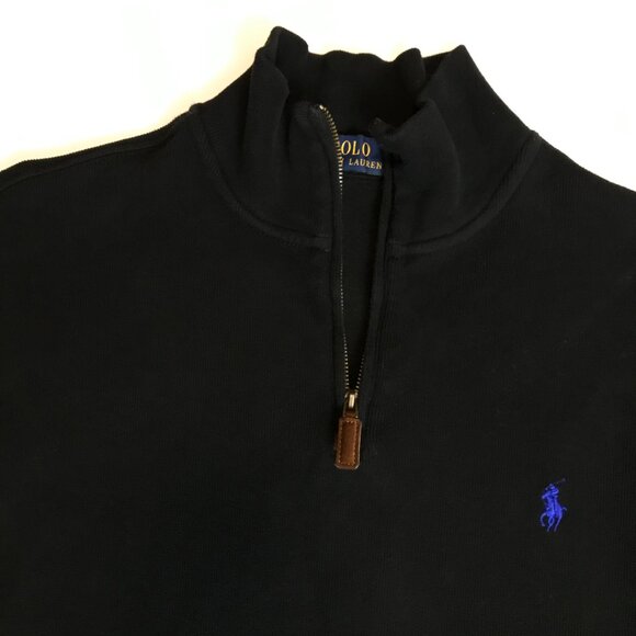 Polo Ralph Lauren Other - POLO RALPH LAUREN Men 100% Cotton Large Black Logo Sweater